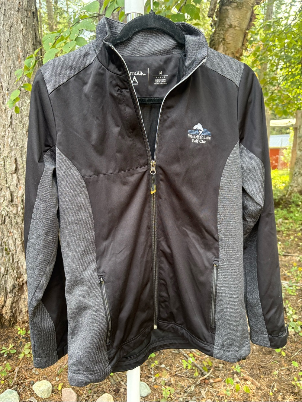 Antigua Woman’s Black and Gray Softshell Utility Jacket